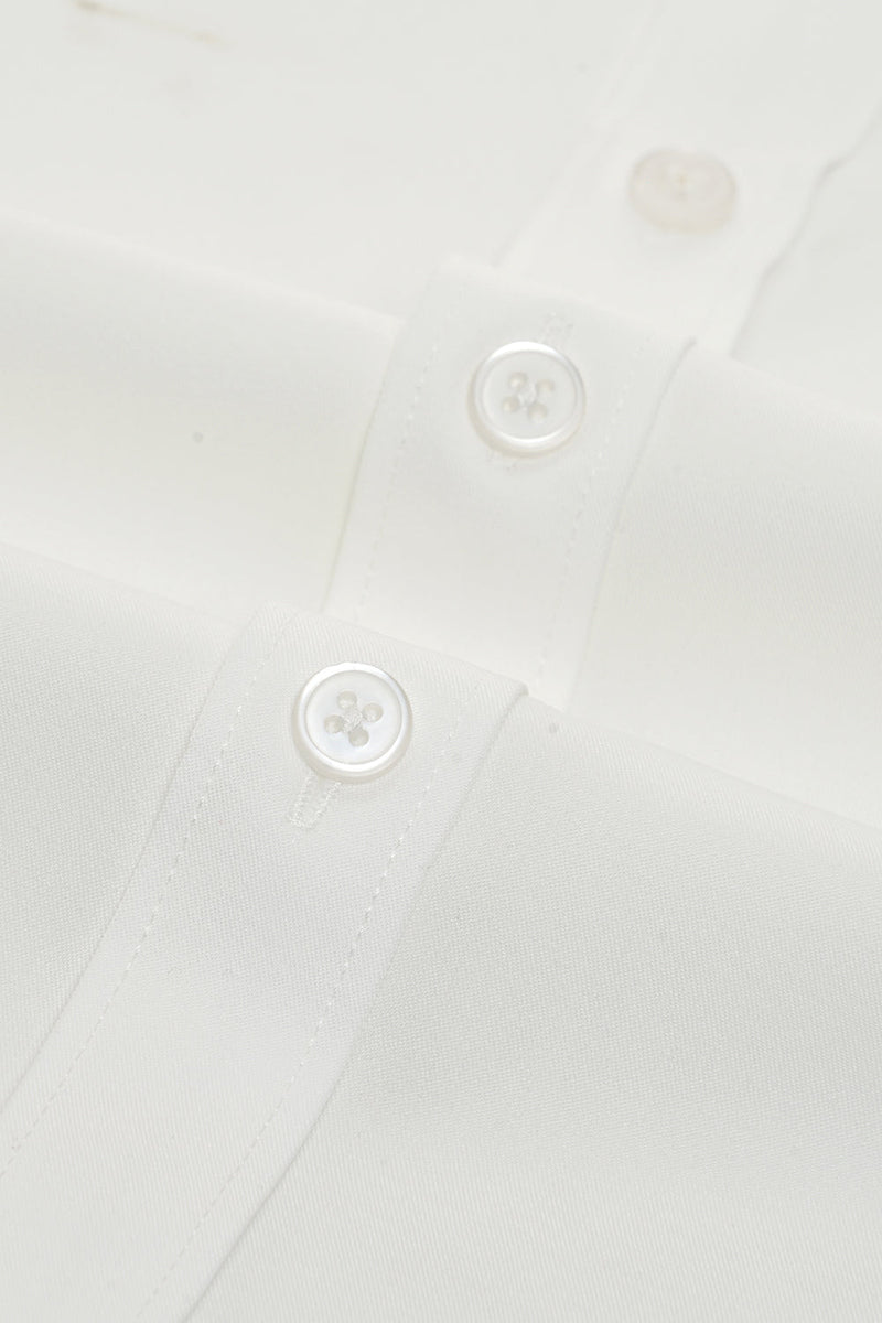 Load image into Gallery viewer, White Men's Long Sleeves Suit Shirt