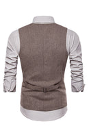 Load image into Gallery viewer, Single Breasted V-Neck Black Men's Suit Vests