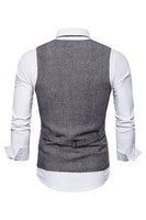 Load image into Gallery viewer, Single Breasted V-Neck Black Men's Suit Vests