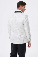 Load image into Gallery viewer, Sparkly White Floral Embroidered Shawl Lapel Men's Blazer