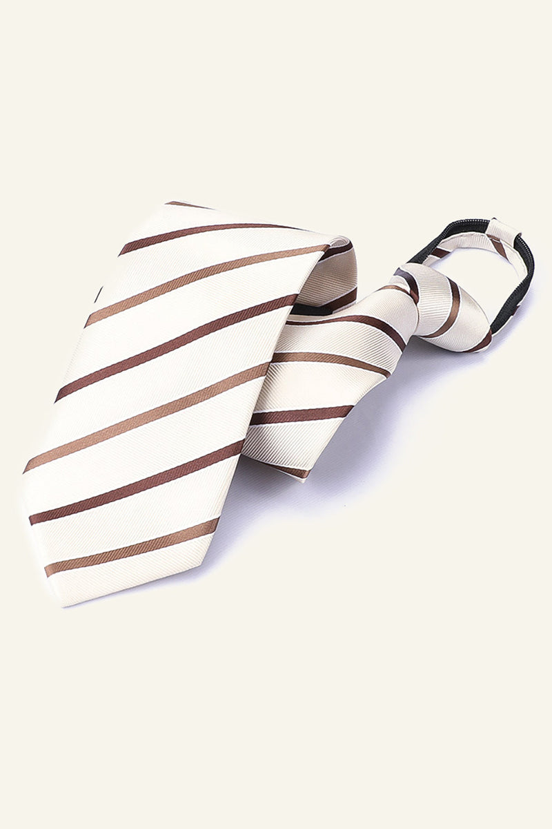 Load image into Gallery viewer, Dark Grey Striped Men's Tie For Party