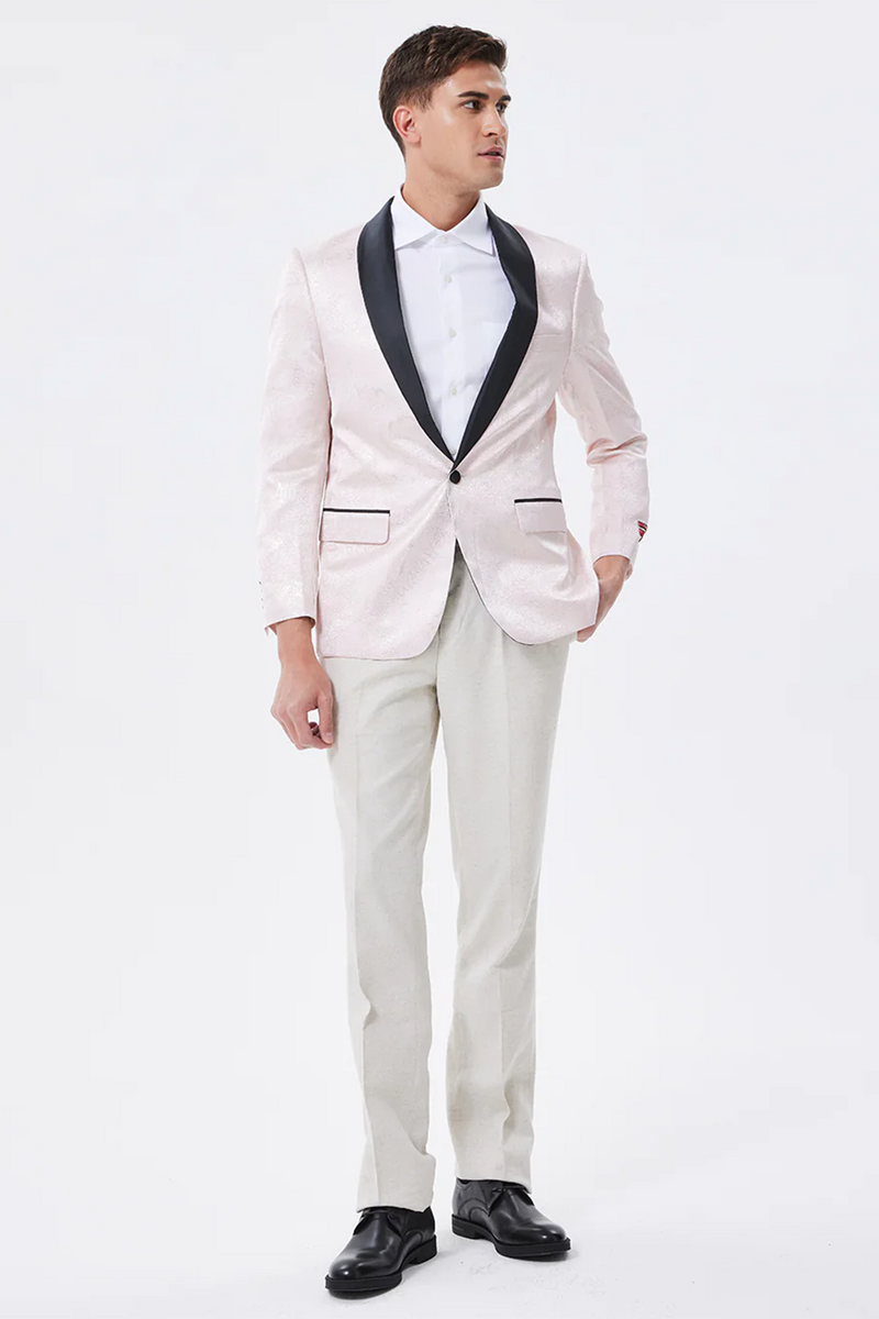 Load image into Gallery viewer, Light Pink Shawl Lapel Men's Blazer