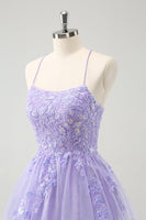Load image into Gallery viewer, Cute Glitter Blue A Line Sequins Short Homecoming Dress with Appliques