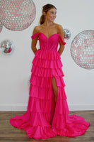 Load image into Gallery viewer, Sparkly Beaded Black Silver A Line Corset Tiered Prom Dress