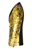 Load image into Gallery viewer, Sparkly Black Sequins Notched Lapel Men's Blazer