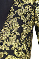 Load image into Gallery viewer, Golden Notched Lapel Jacquard Men's Blazer