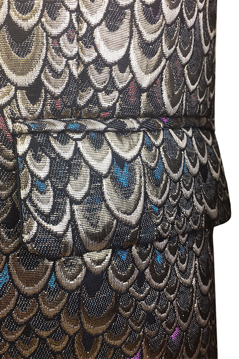 Load image into Gallery viewer, Golden Jacquard Shawl Lapel Men's Blazer