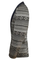 Load image into Gallery viewer, Black White Notched Lapel Men's Blazer