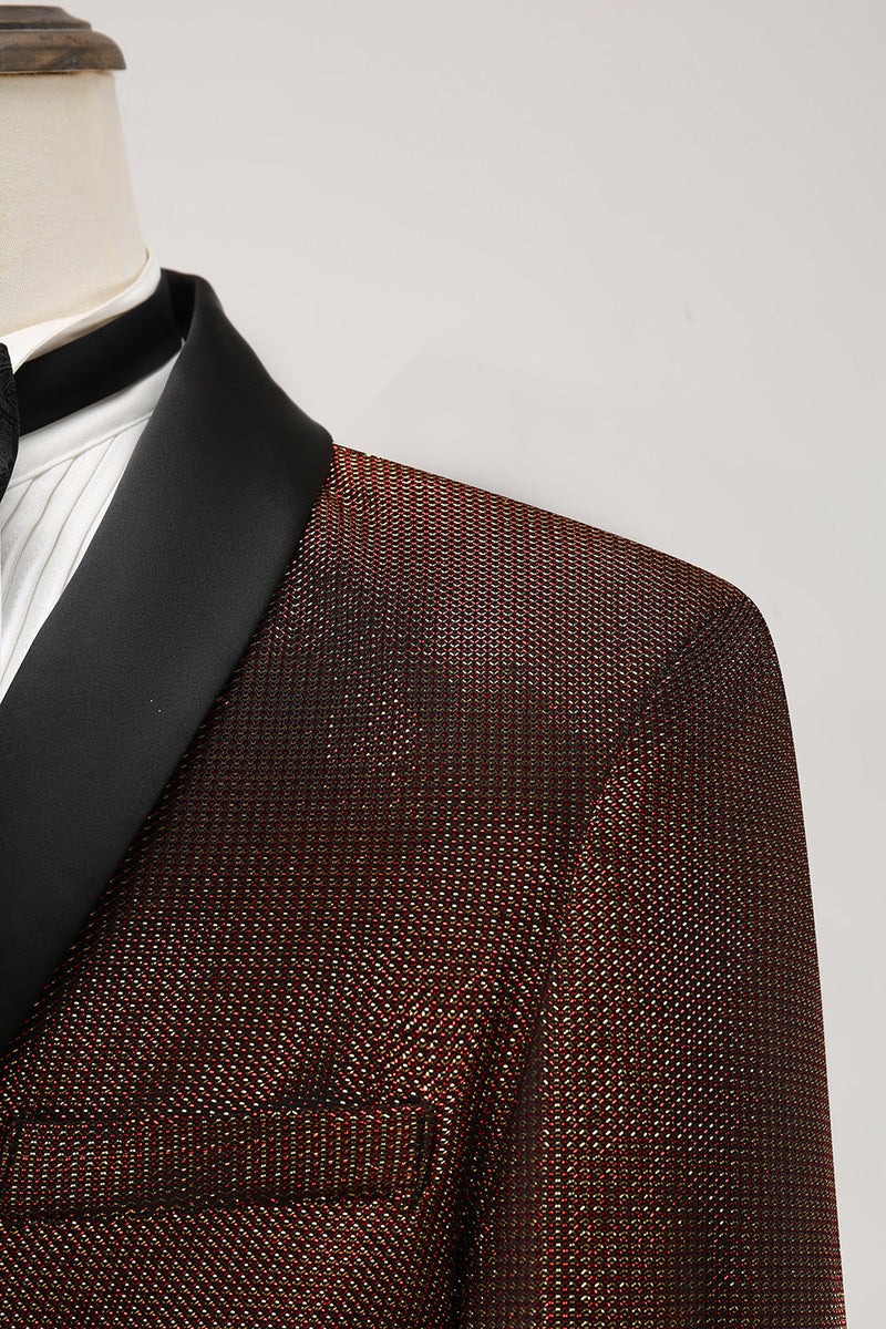 Load image into Gallery viewer, Shawl Lapel Brown One Button Men's Blazer