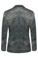 Load image into Gallery viewer, Dark Blue Jacquard Shawl Lapel Men's Prom Blazer