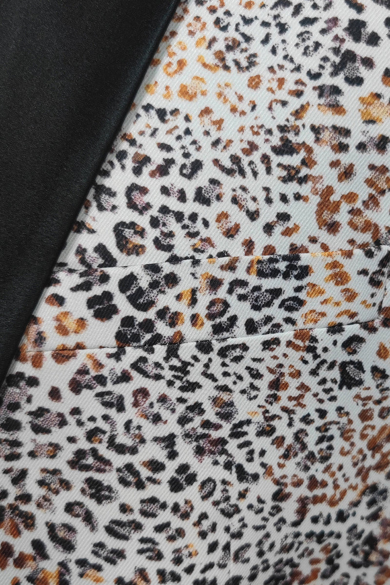 Load image into Gallery viewer, Leopard Printed Notched Lapel Men's Blazer