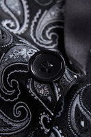 Load image into Gallery viewer, Black Shawl Lapel Print Men's Blazer