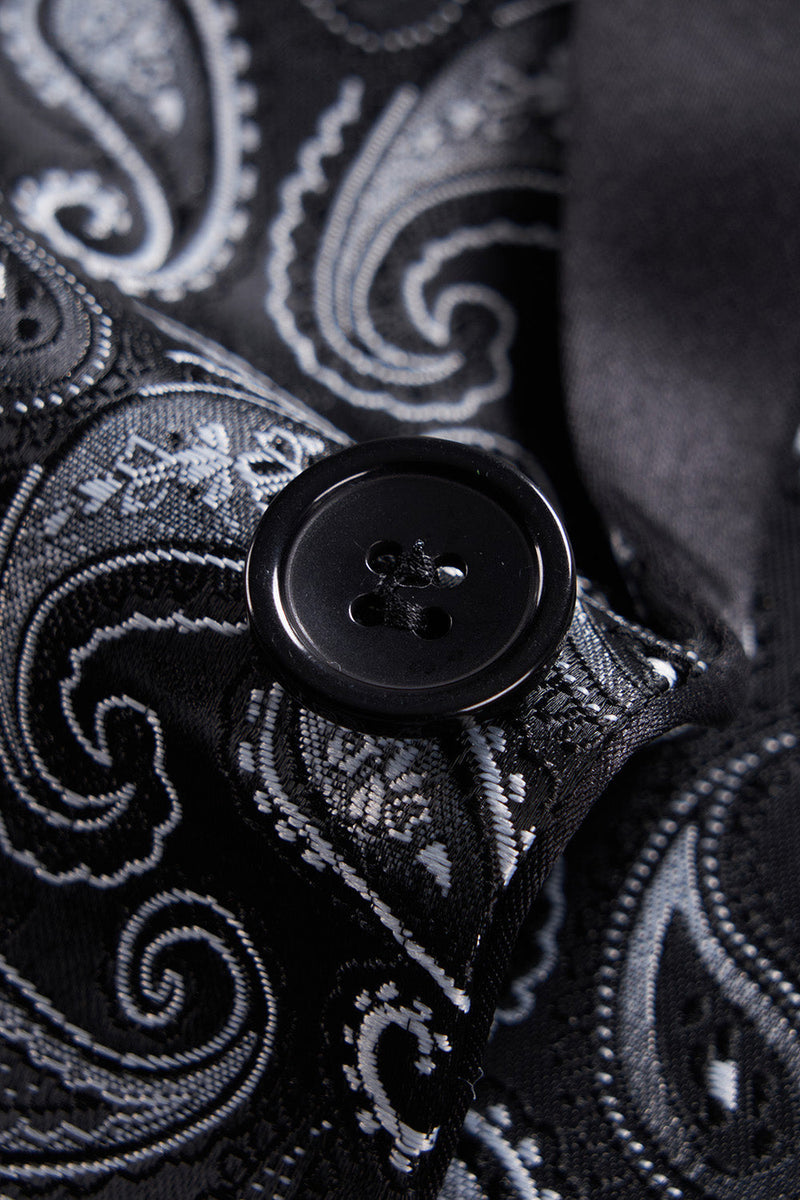 Load image into Gallery viewer, Black Shawl Lapel Print Men's Blazer