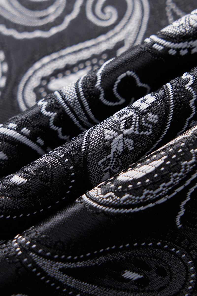 Load image into Gallery viewer, Black Shawl Lapel Print Men's Blazer