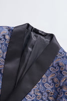 Load image into Gallery viewer, Navy Print Men's Formal Blazer