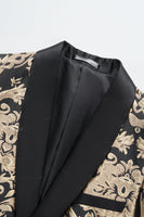 Load image into Gallery viewer, Black Golden Embroidery Men's Blazer