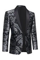 Load image into Gallery viewer, Black Single-breasted Men's Prom Blazer