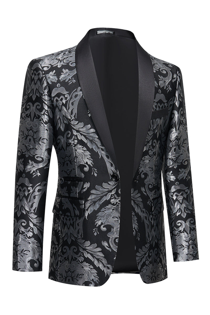 Load image into Gallery viewer, Black Single-breasted Men's Prom Blazer
