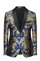 Load image into Gallery viewer, Dark Green Men's Prom Blazer with Embroidery
