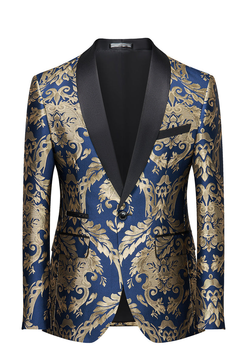 Load image into Gallery viewer, Dark Green Men's Prom Blazer with Embroidery