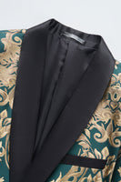 Load image into Gallery viewer, Dark Green Men's Prom Blazer with Embroidery
