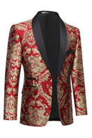 Load image into Gallery viewer, Dark Green Men's Prom Blazer with Embroidery