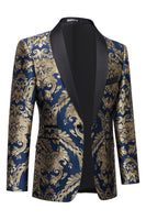 Load image into Gallery viewer, Dark Green Men's Prom Blazer with Embroidery