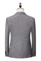 Load image into Gallery viewer, Grey Double Breasted 3 Pieces Men's Suit