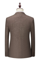 Load image into Gallery viewer, Brown 3 Pieces Men's Suit Slim Fit Groomsmen Suit