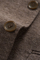 Load image into Gallery viewer, Brown 3 Pieces Men's Suit Slim Fit Groomsmen Suit