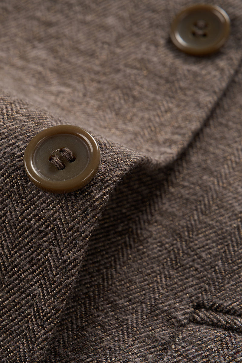 Load image into Gallery viewer, Brown 3 Pieces Men's Suit Slim Fit Groomsmen Suit