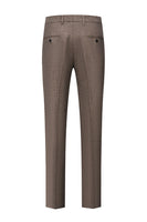 Load image into Gallery viewer, Brown 3 Pieces Men's Suit Slim Fit Groomsmen Suit