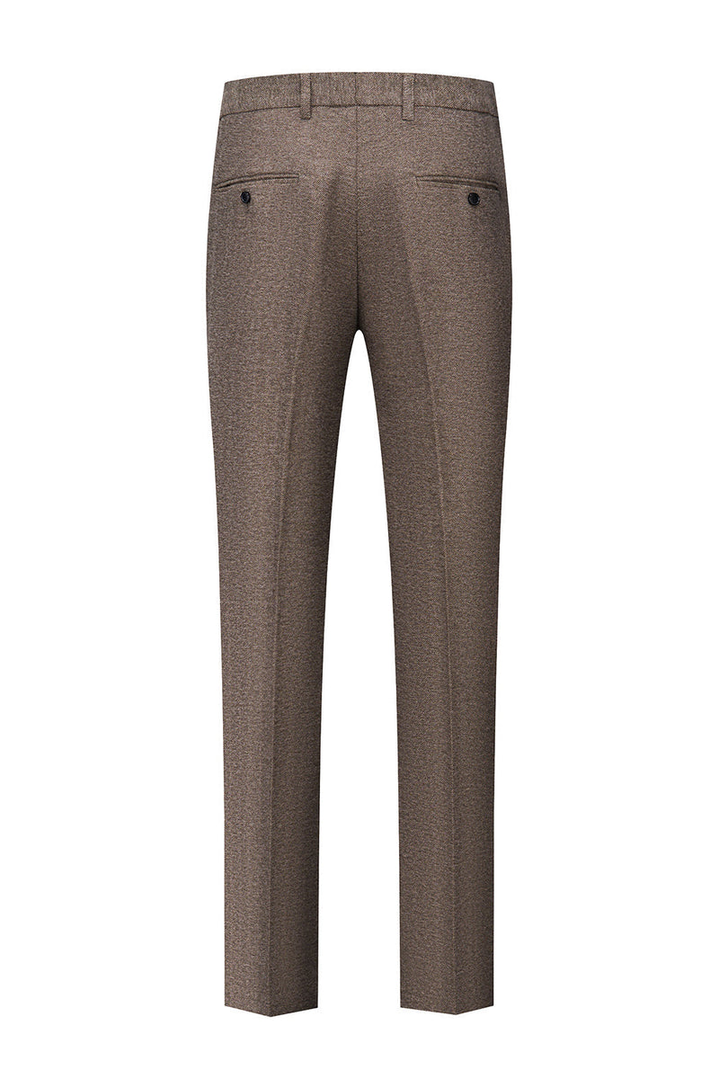 Load image into Gallery viewer, Brown 3 Pieces Men's Suit Slim Fit Groomsmen Suit