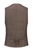 Load image into Gallery viewer, Brown 3 Pieces Men's Suit Slim Fit Groomsmen Suit