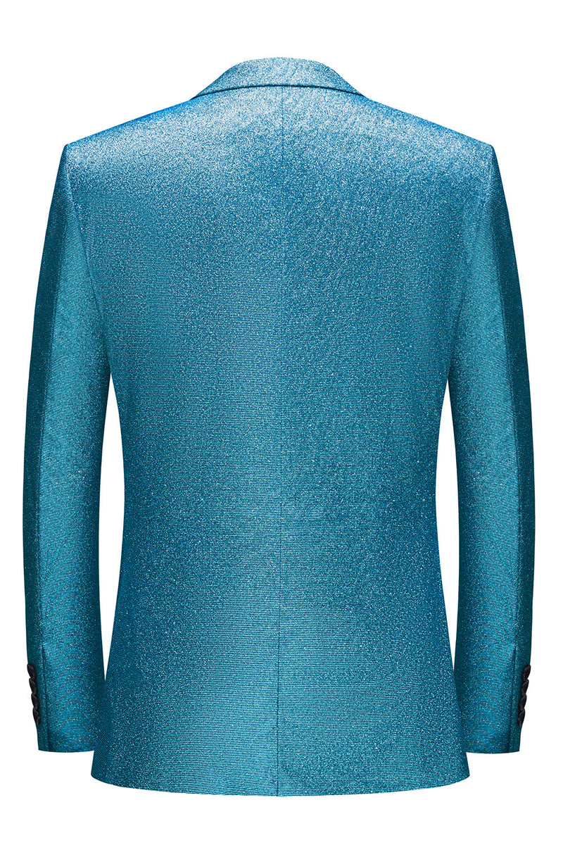 Load image into Gallery viewer, Sparkly Royal Blue Single Breasted 2 Piece Men's Prom Suit