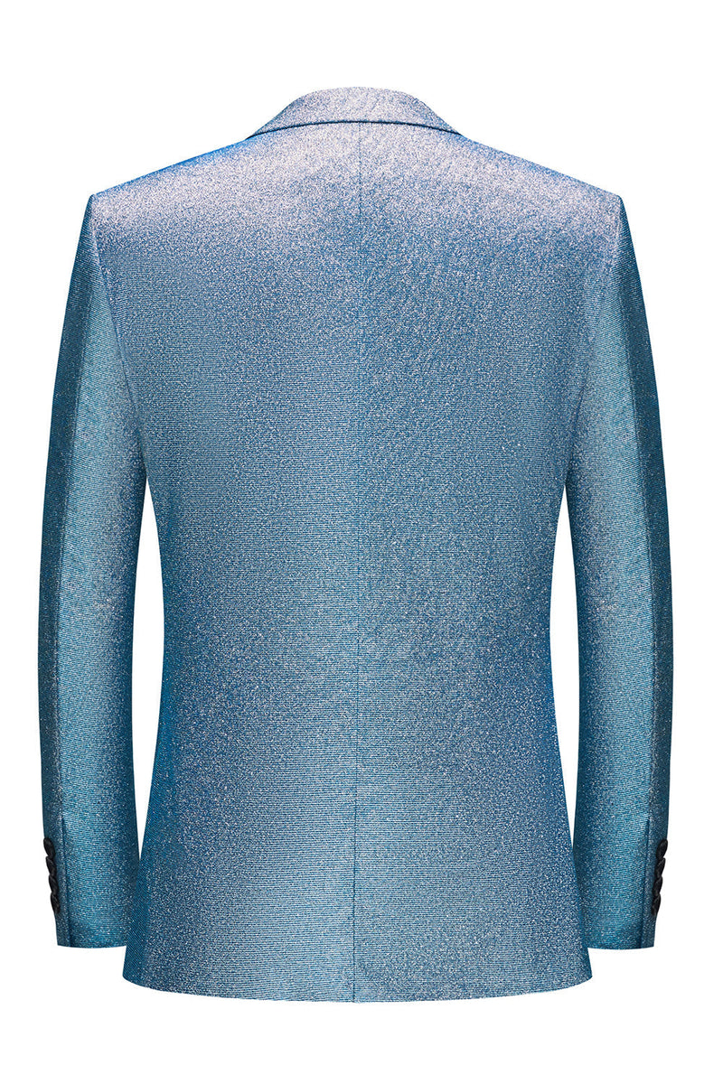 Load image into Gallery viewer, Sparkly Royal Blue Single Breasted 2 Piece Men's Prom Suit