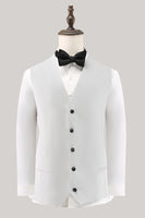 Load image into Gallery viewer, White Shawl Lapel 3 Piece One Button Men's Prom Suits