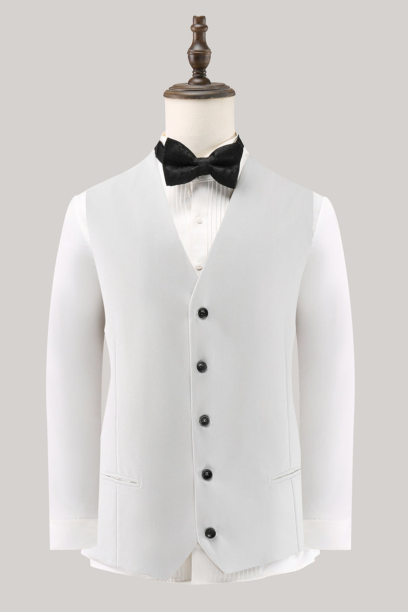 Load image into Gallery viewer, White Shawl Lapel 3 Piece One Button Men's Prom Suits