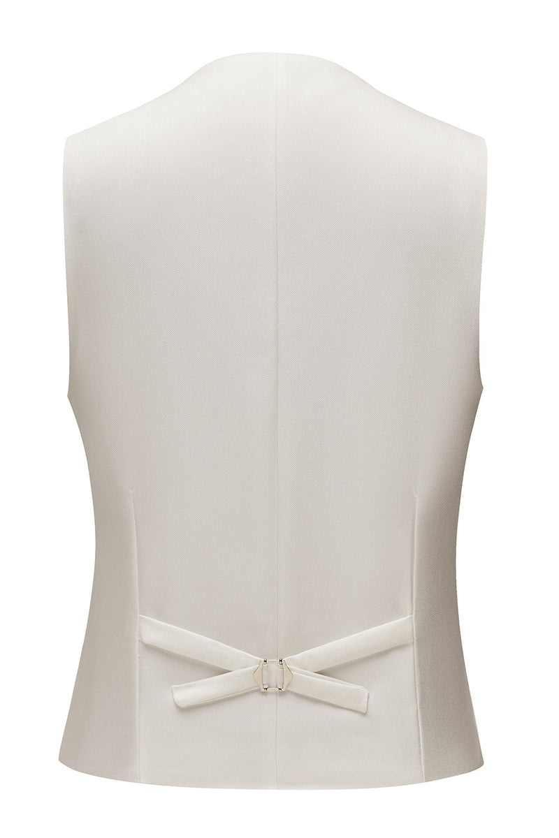 Load image into Gallery viewer, White Shawl Lapel 3 Pieces Men's Suits