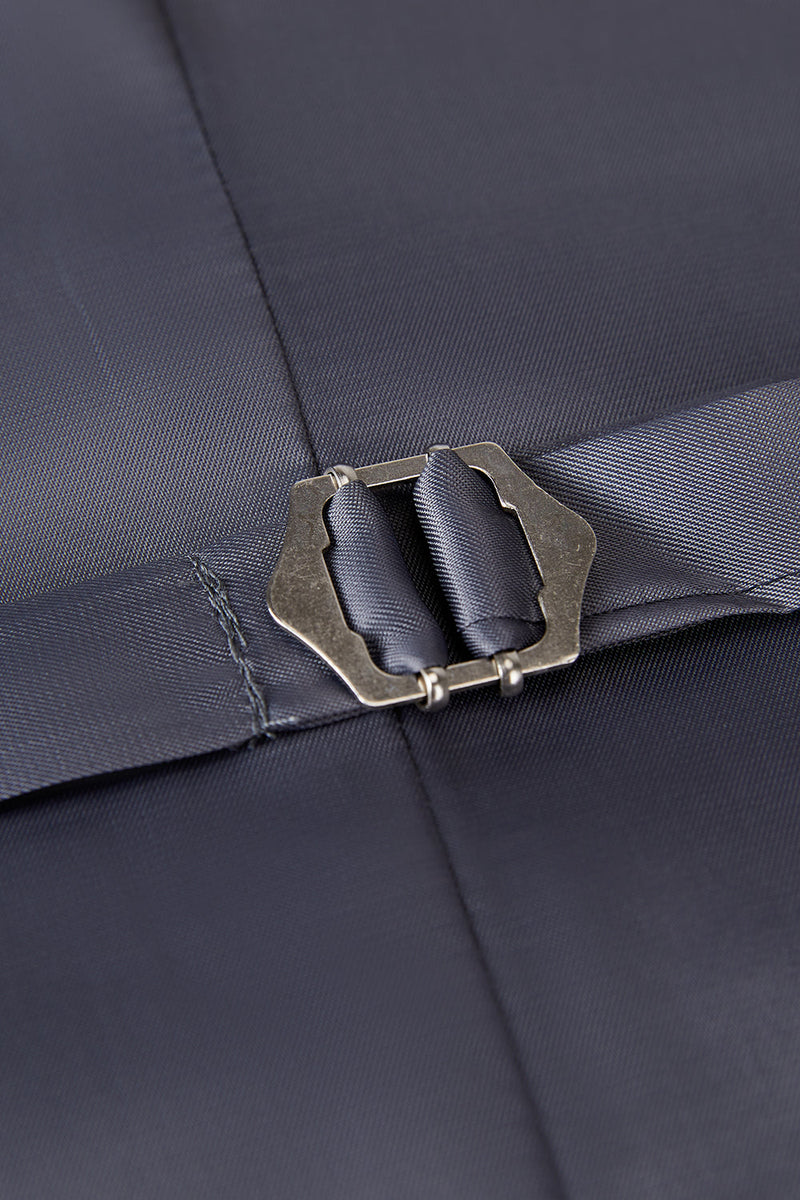 Load image into Gallery viewer, Grey 3 Pieces Peak Lapel Men's Suits