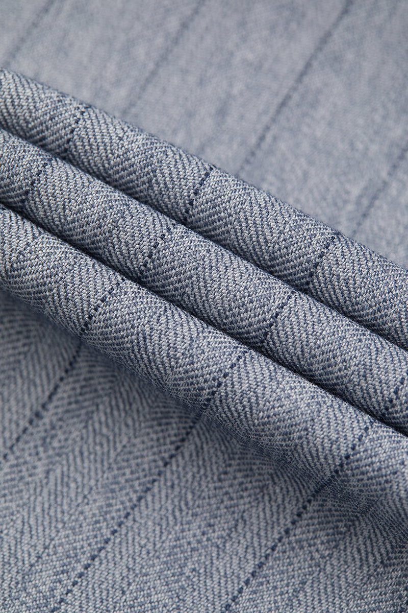 Load image into Gallery viewer, Grey 3 Pieces Peak Lapel Men's Suits