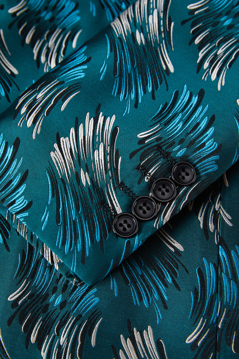 Load image into Gallery viewer, Peacock Green Shawl Lapel 2 Pieces Men's Suits