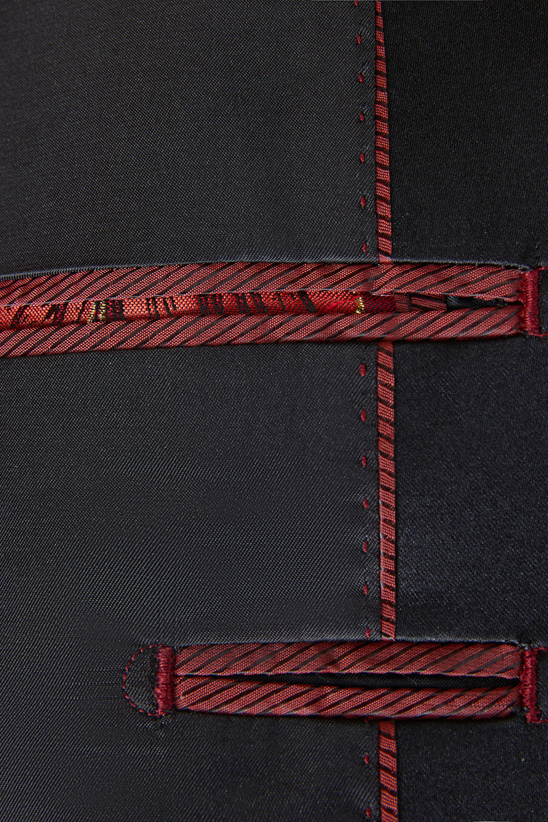 Load image into Gallery viewer, Red Jacquard 2 Pieces Shawl Lapel Men's Suits