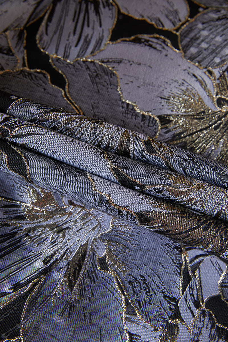 Load image into Gallery viewer, Grey Jacquard Shawl Lapel Men's 2 Pieces Suits