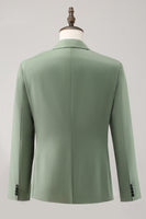 Load image into Gallery viewer, Grey Green 2 Piece Peak Lapel Single Breasted Men's Prom Suits
