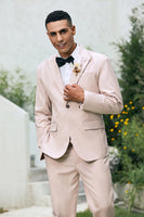 Load image into Gallery viewer, Ivory Peak Lapel 3 Pieces One Button Men's Prom Suits