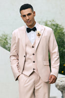 Load image into Gallery viewer, Ivory Peak Lapel 3 Pieces One Button Men's Prom Suits