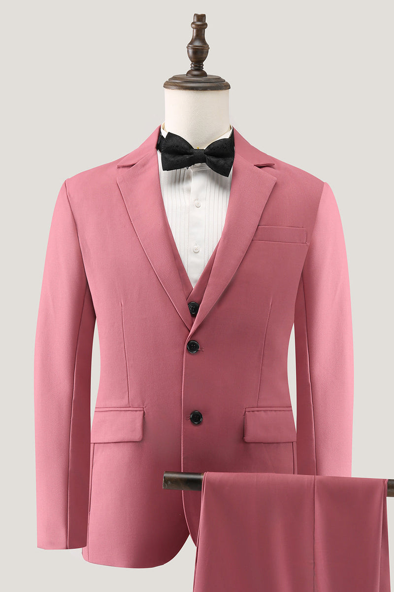 Load image into Gallery viewer, Coral Notched Lapel 3 Piece Single Breasted Men's Prom Suits