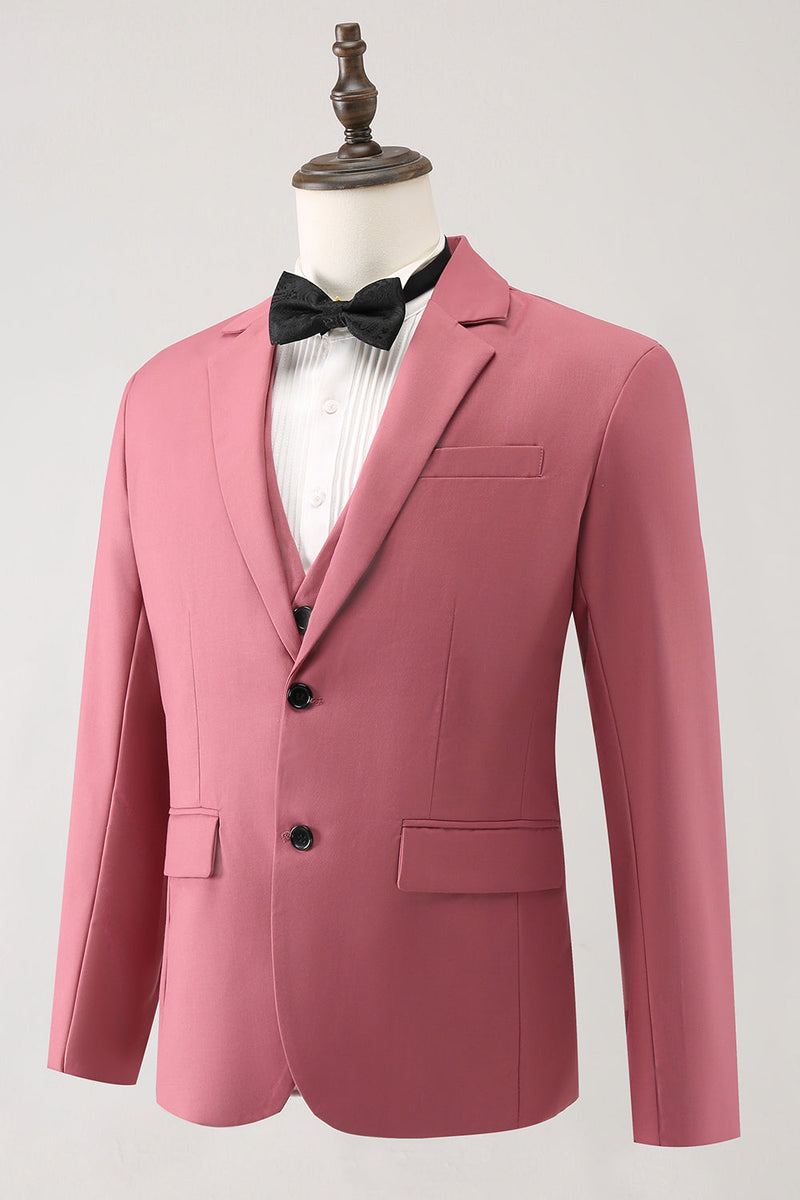 Load image into Gallery viewer, Coral Notched Lapel 3 Piece Single Breasted Men's Prom Suits