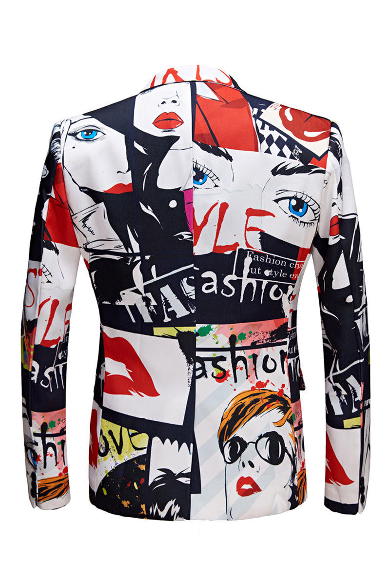 Load image into Gallery viewer, Notch Lapel White 2 Piece One Button Men's Suits